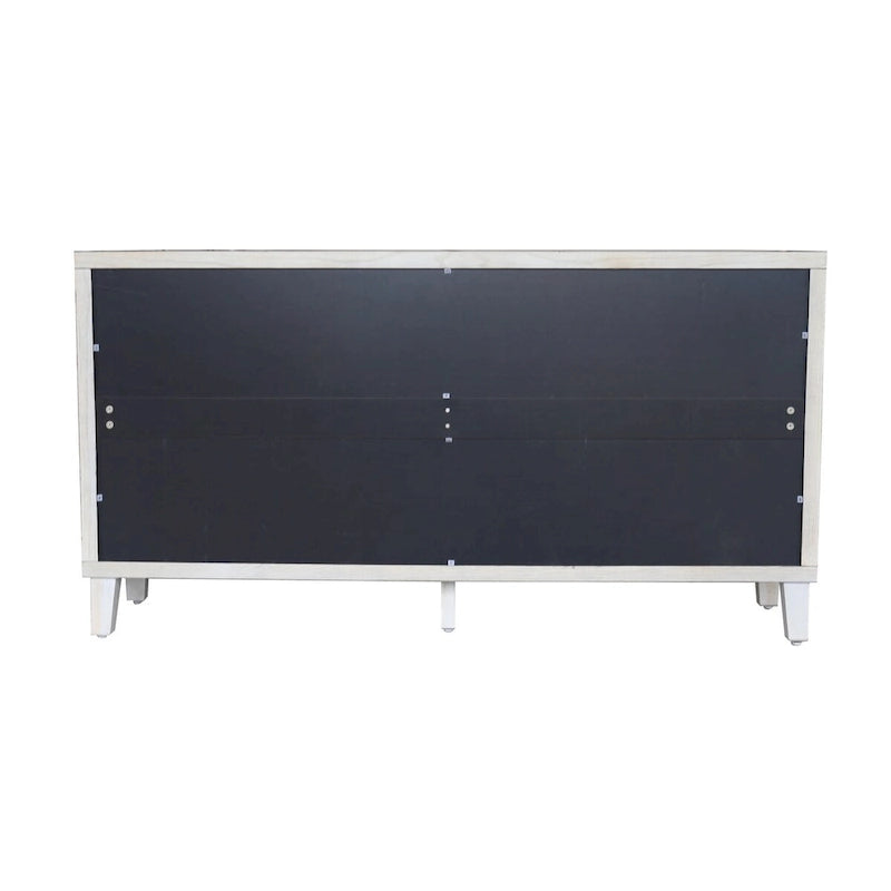 Wooden Cabinet Sideboard Buffet Accent Cabinet 4 Shutter Door
