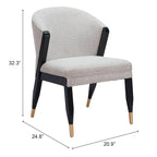 Chaise de salle à manger Pula Gris Brumeux