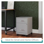 Space Solutions 18 Deep 2 Drawer Letter Width Mobile Vertical File Cabinet with Accessory Drawer