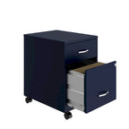 Space Solutions 18 Deep 2 Drawer Letter Width Mobile Vertical File Cabinet with Accessory Drawer