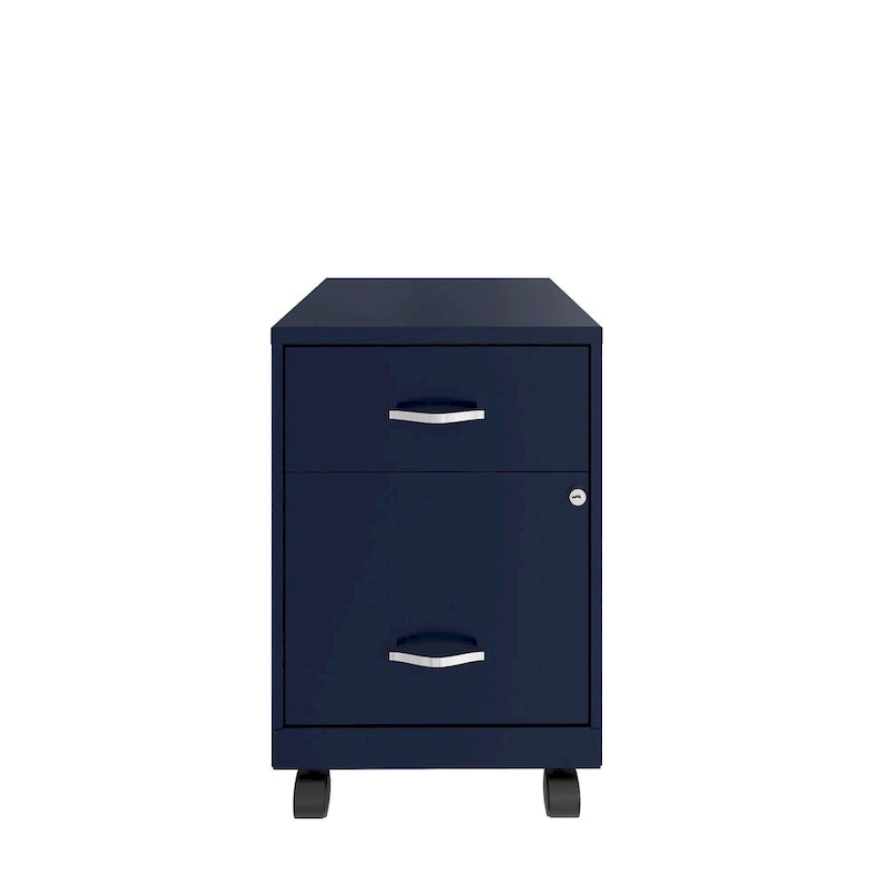 Space Solutions 18 Deep 2 Drawer Letter Width Mobile Vertical File Cabinet with Accessory Drawer
