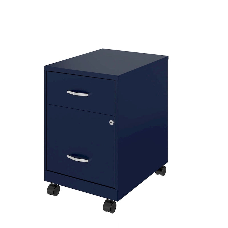 Space Solutions 18 Deep 2 Drawer Letter Width Mobile Vertical File Cabinet with Accessory Drawer
