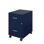 Space Solutions 18 Deep 2 Drawer Letter Width Mobile Vertical File Cabinet with Accessory Drawer