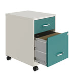 Space Solutions 18 Deep 2 Drawer Letter Width Mobile Vertical File Cabinet with Accessory Drawer