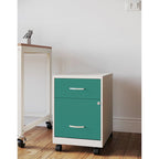 Space Solutions 18 Deep 2 Drawer Letter Width Mobile Vertical File Cabinet with Accessory Drawer