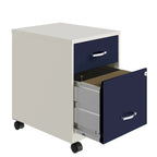 Space Solutions 18 Deep 2 Drawer Letter Width Mobile Vertical File Cabinet with Accessory Drawer