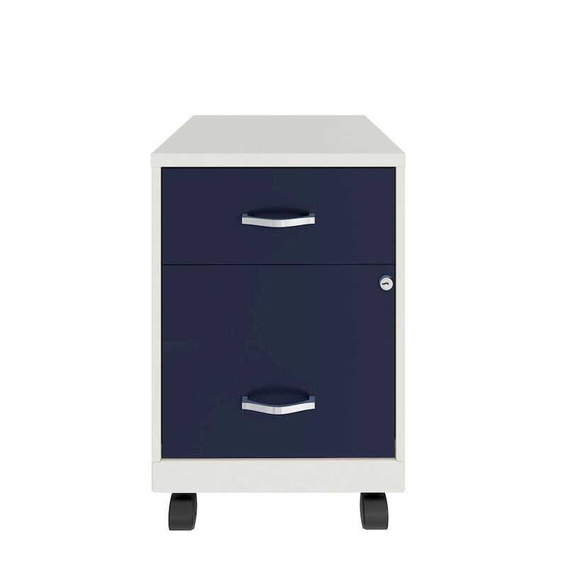Space Solutions 18 Deep 2 Drawer Letter Width Mobile Vertical File Cabinet with Accessory Drawer