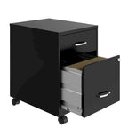 Space Solutions 18 Deep 2 Drawer Letter Width Mobile Vertical File Cabinet with Accessory Drawer