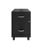 Space Solutions 18 Deep 2 Drawer Letter Width Mobile Vertical File Cabinet with Accessory Drawer