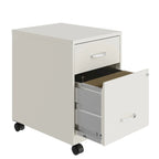 Space Solutions 18 Deep 2 Drawer Letter Width Mobile Vertical File Cabinet with Accessory Drawer