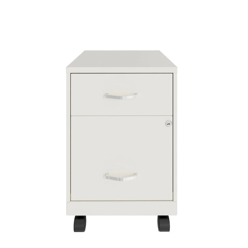 Space Solutions 18 Deep 2 Drawer Letter Width Mobile Vertical File Cabinet with Accessory Drawer