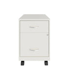 Space Solutions 18 Deep 2 Drawer Letter Width Mobile Vertical File Cabinet with Accessory Drawer