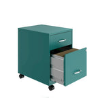 Space Solutions 18 Deep 2 Drawer Letter Width Mobile Vertical File Cabinet with Accessory Drawer