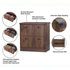 Brunei Contemporary Dark Walnut Wood Lateral Filing Cabinet