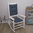 Reversible Chenille Rocking Chair Cushion Set