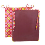 Reversible Chenille Rocking Chair Cushion Set