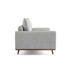 MAISONS : Intérieur et Extérieur Canapé mi-siècle Gubera 82" en mélange de coton et de lin avec coussins en mélange de plumes
