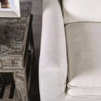 MAISONS : Intérieur et Extérieur Canapé mi-siècle Gubera 82" en mélange de coton et de lin avec coussins en mélange de plumes