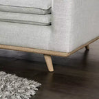 MAISONS : Intérieur et Extérieur Canapé mi-siècle Gubera 82" en mélange de coton et de lin avec coussins en mélange de plumes