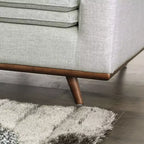 MAISONS : Intérieur et Extérieur Canapé mi-siècle Gubera 82" en mélange de coton et de lin avec coussins en mélange de plumes
