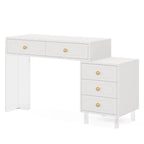 Modern 5 Drawers Computer Writing Desk with Acrylic Base