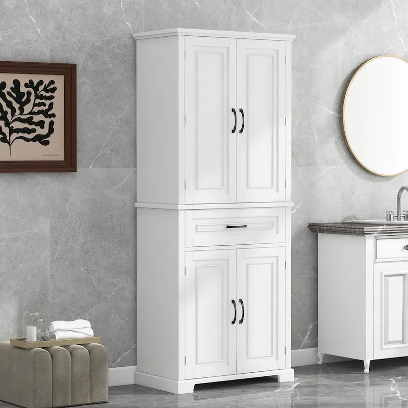 Bathroom Storage Cabinet with Doors and Drawer,Multiple Storage Space,Adjustable Shelf
