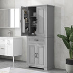 Meuble de Rangement Salle de Bain avec Portes et Tiroir,Multiples Espaces de Rangement,Étagère Réglable