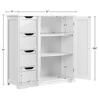Wooden Bathroom Floor Cabinet - 12D x 32W x 33H