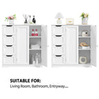 Wooden Bathroom Floor Cabinet - 12D x 32W x 33H