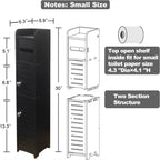 Small Bathroom Storage Cabinet for Small Spaces - 6.4D x 6W x 30H
