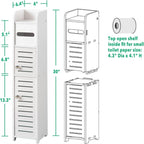 Small Bathroom Storage Cabinet for Small Spaces - 6.4D x 6W x 30H