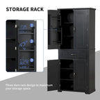 Bathroom Storage Cabinet with Doors and Drawer, Multiple Storage Space, Adjustable Shelf