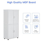 Tall and Wide Bathroom Floor Storage Cabinet