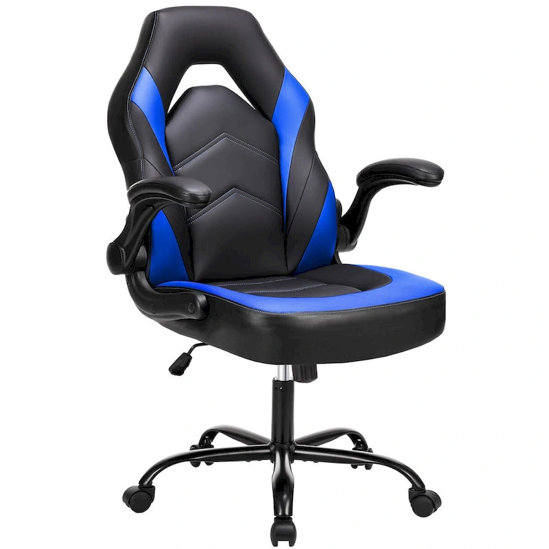 Ergonomic Office Chair with Lumbar Support Height Adjustable Rolling Desk Chairs with Flip-up Armrests