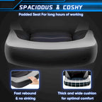 Ergonomic Office Chair with Lumbar Support Height Adjustable Rolling Desk Chairs with Flip-up Armrests