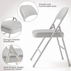 Lot de 4 chaises pliantes avec coussin et dossier rembourrés, supportent jusqu'à 158 kg