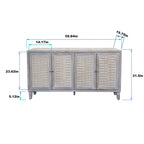 4 Door Wooden Cabinet Sideboard for Living Room