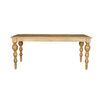 Ava 72 Carved Solid Wood Dining Table - 72 W