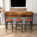 3-Drawer Long Dining Table Set