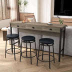 3-Drawer Long Dining Table Set