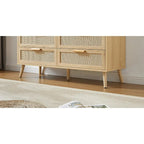 Bedroom Dresser with Rattan Fronts