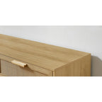 Bedroom Dresser with Rattan Fronts