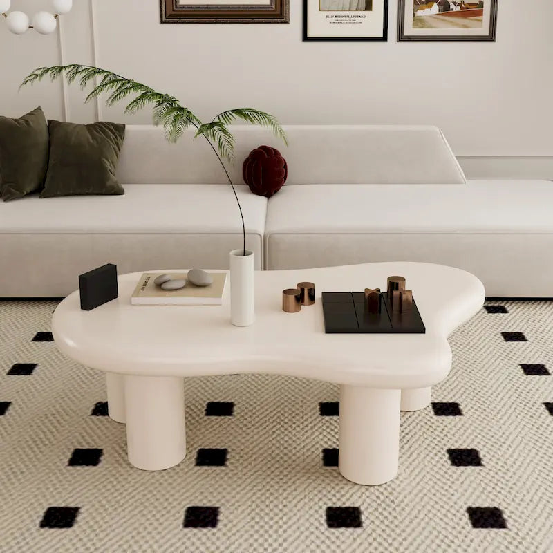 Wood Cloud Shaped Coffee Table for Living Room