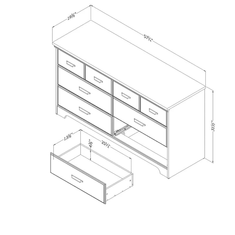 Versa Country Cottage 6-drawer Double Dresser