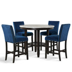 New Classic Furniture Reginald 5-Piece Round Counter Set