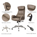 Faux Leather Office Chair - Swivel - Multiple Colors