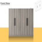 Modern Freestanding Solid Wood Wardrobe Closet With Storage Shelves