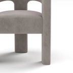 SEYNAR Modern Glam Velvet Upholstered Dining Chair, Open-Back Accent Chair Set of 6