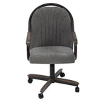 Casual Dining Cushion Swivel-and-Tilt Rolling Caster Chair