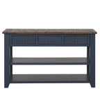 Wood Console Table with 3 Storage Drawers and 2 Shelves